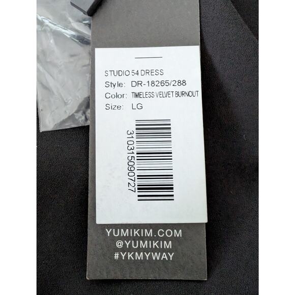 Yumi Kim Black and Pink Floral Asymmetric Mini Dress - Picture 6 of 9